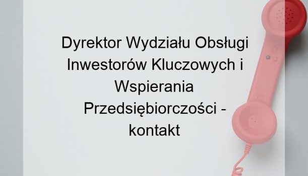 Dyrektor Wydziału Obsługi Inwestorów Kluczowych i Wspierania Przedsiębiorczości – kontakt