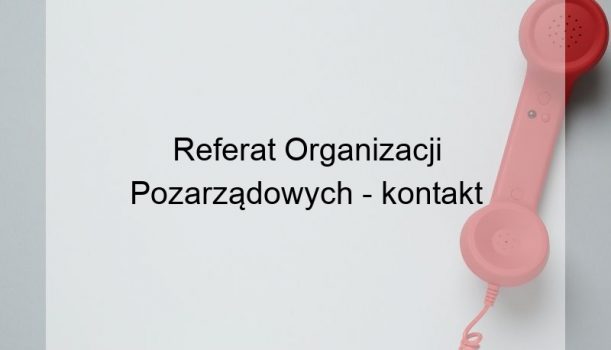 Referat Organizacji Pozarządowych – kontakt
